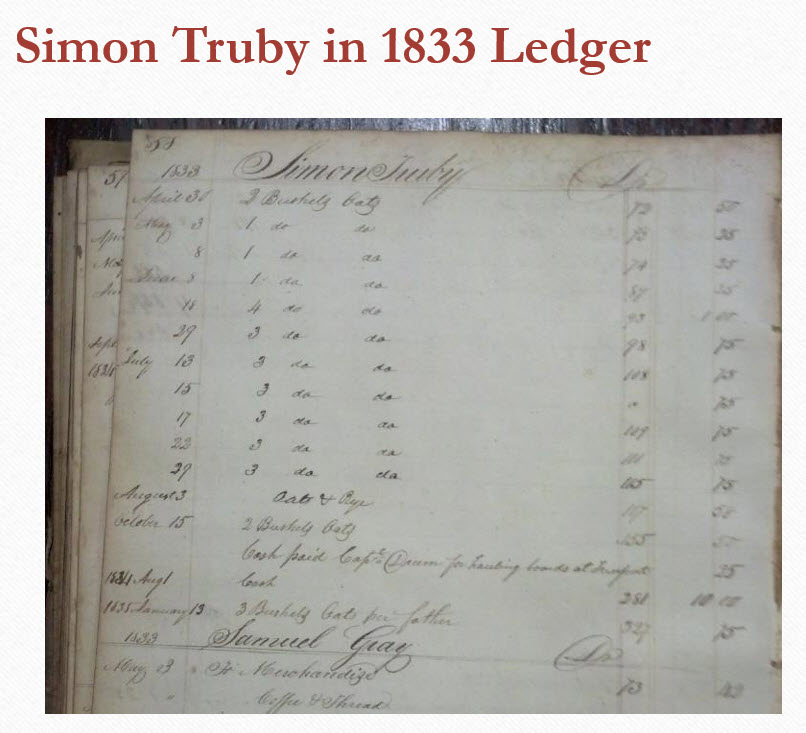 SimonTruby-1833 Ledger